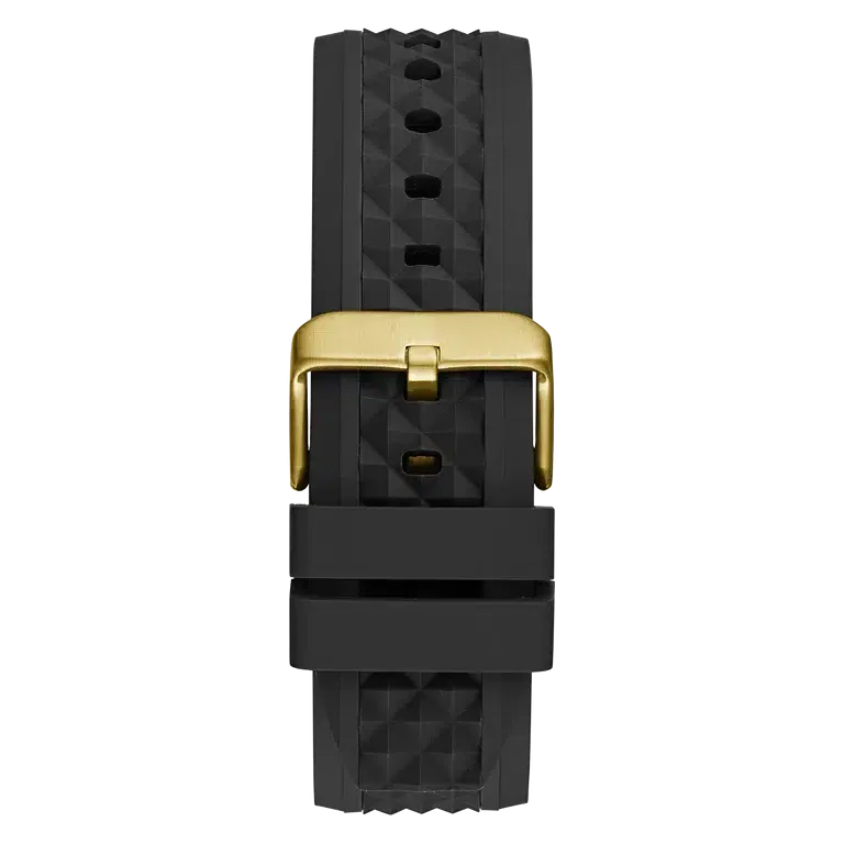Guess Mens Black Gold Tone Multi-function Watch