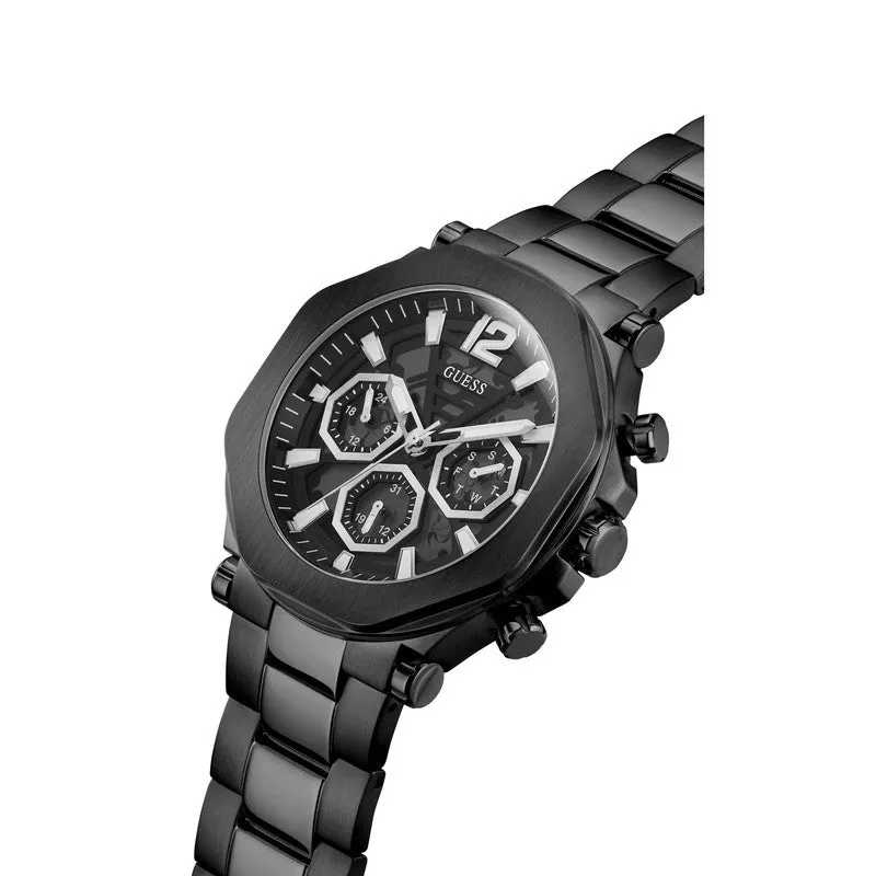 GUESS Mens Black Tone Multi-function Watch GW0539G3