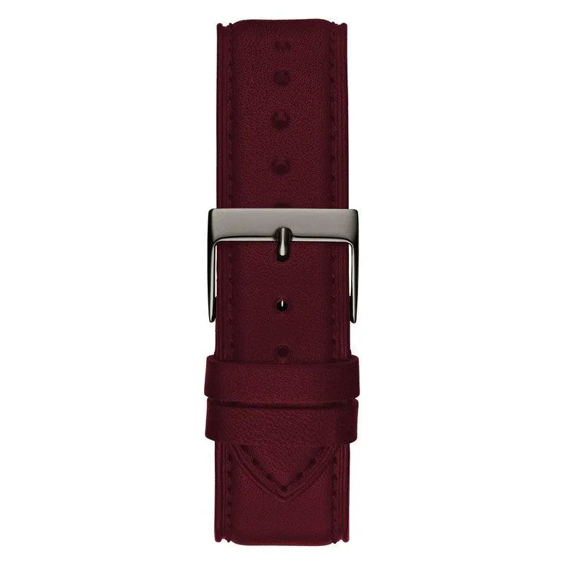GUESS Mens Burgundy Gunmetal Analog Watch GW0628G4