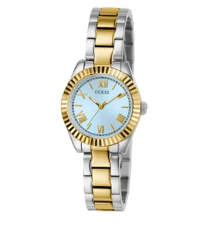 Guess Mini Luna Blue Dial Two Tone Stainless Steel Watch GW0687L4