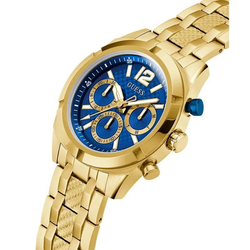 Guess Resistance Blue Dial Multifunction Watch