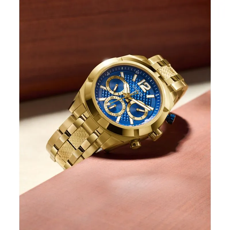 Guess Resistance Blue Dial Multifunction Watch