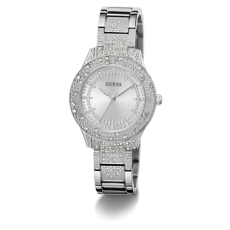 Guess Shooting Star Silver Dial Analogue Watch