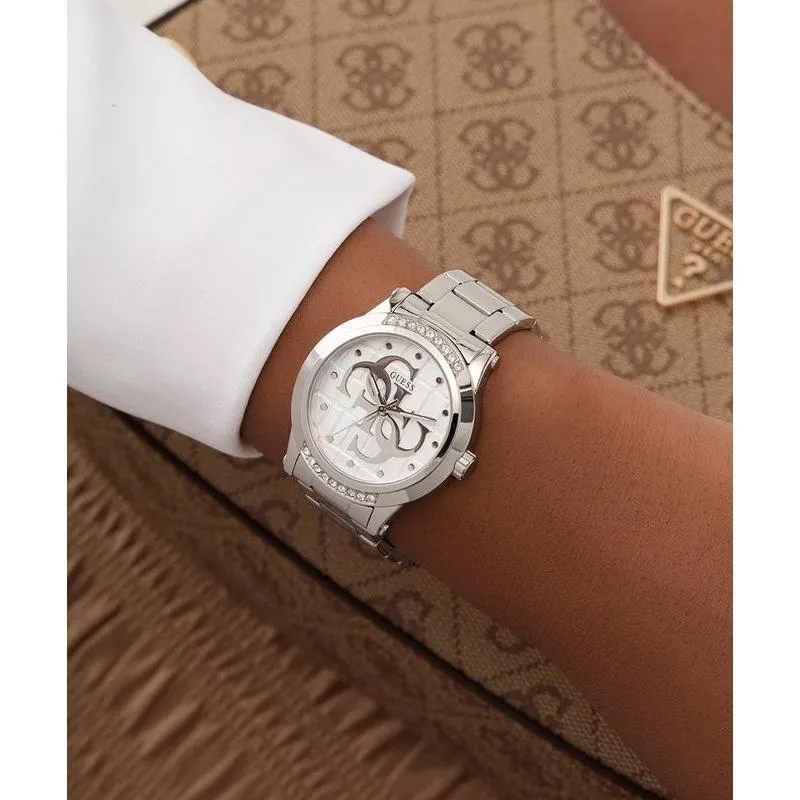 Guess Silver Tone Analog Watch