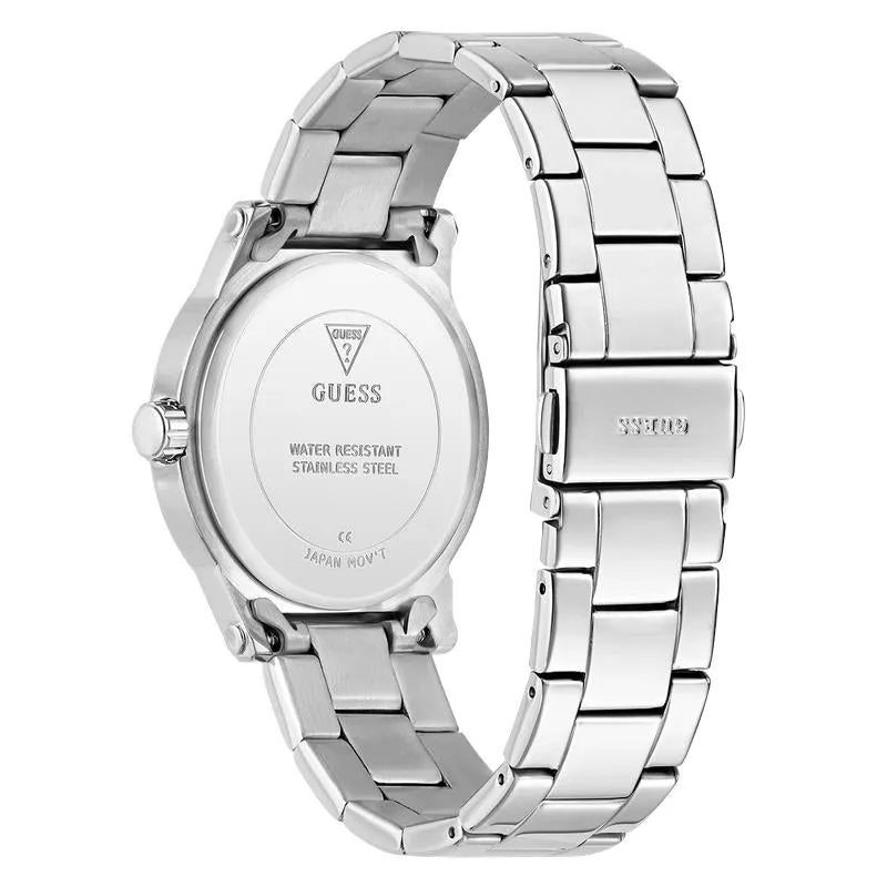 Guess Silver Tone Analog Watch