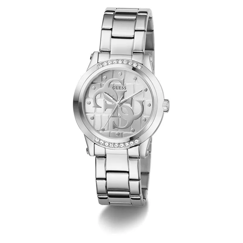 Guess Silver Tone Analog Watch