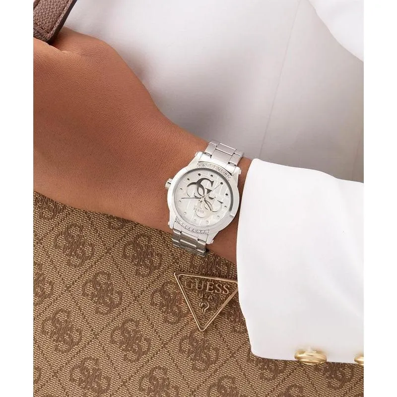 Guess Silver Tone Analog Watch