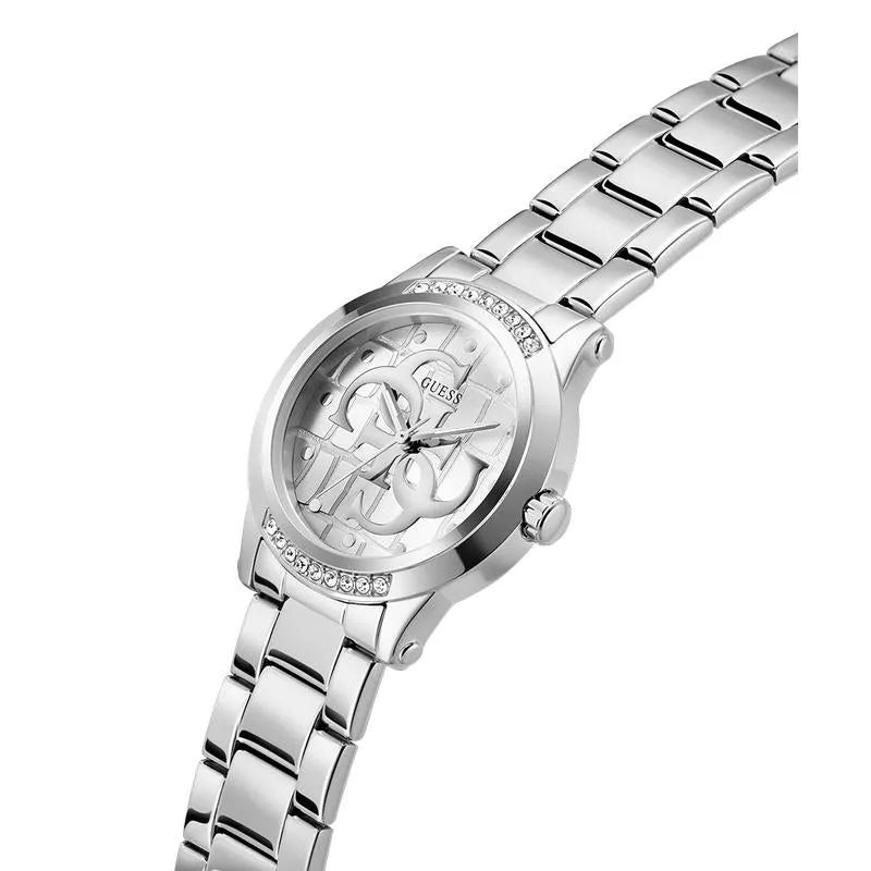 Guess Silver Tone Analog Watch