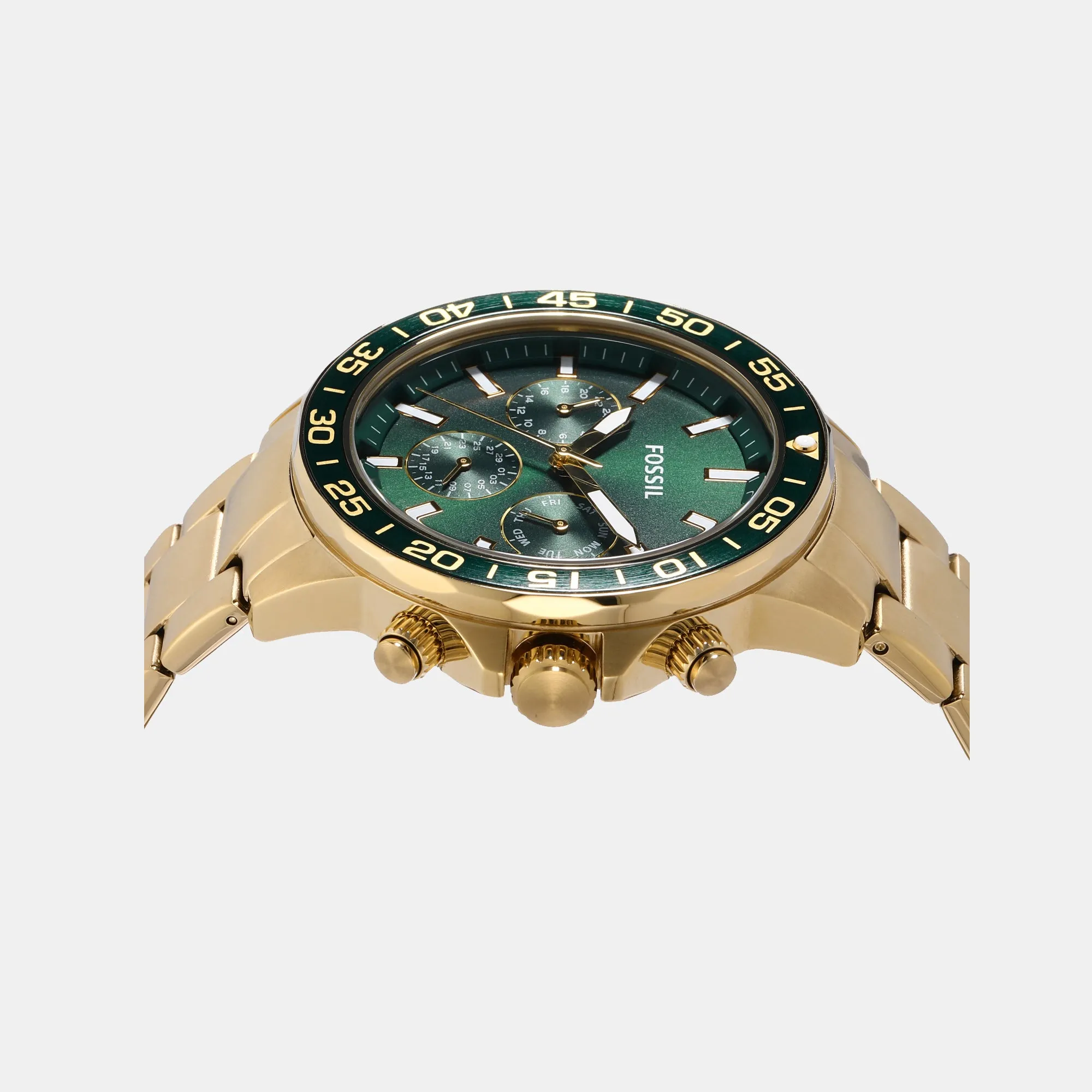 His and Hers Couple Quartz Green Dial Multi-Function Stainless Steel Watch BQ2754SET