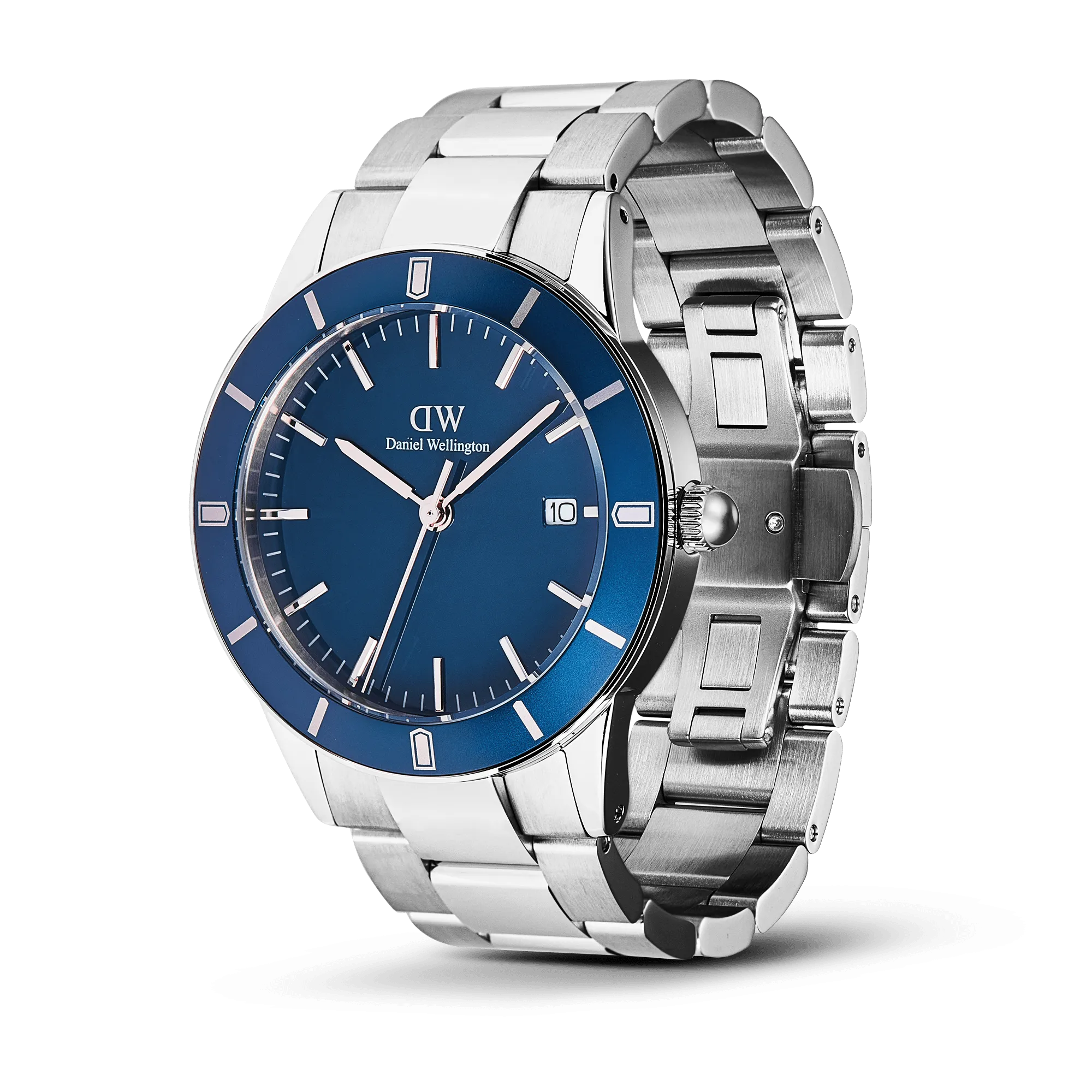Iconic Paradigma Link Blue Enamel Silver