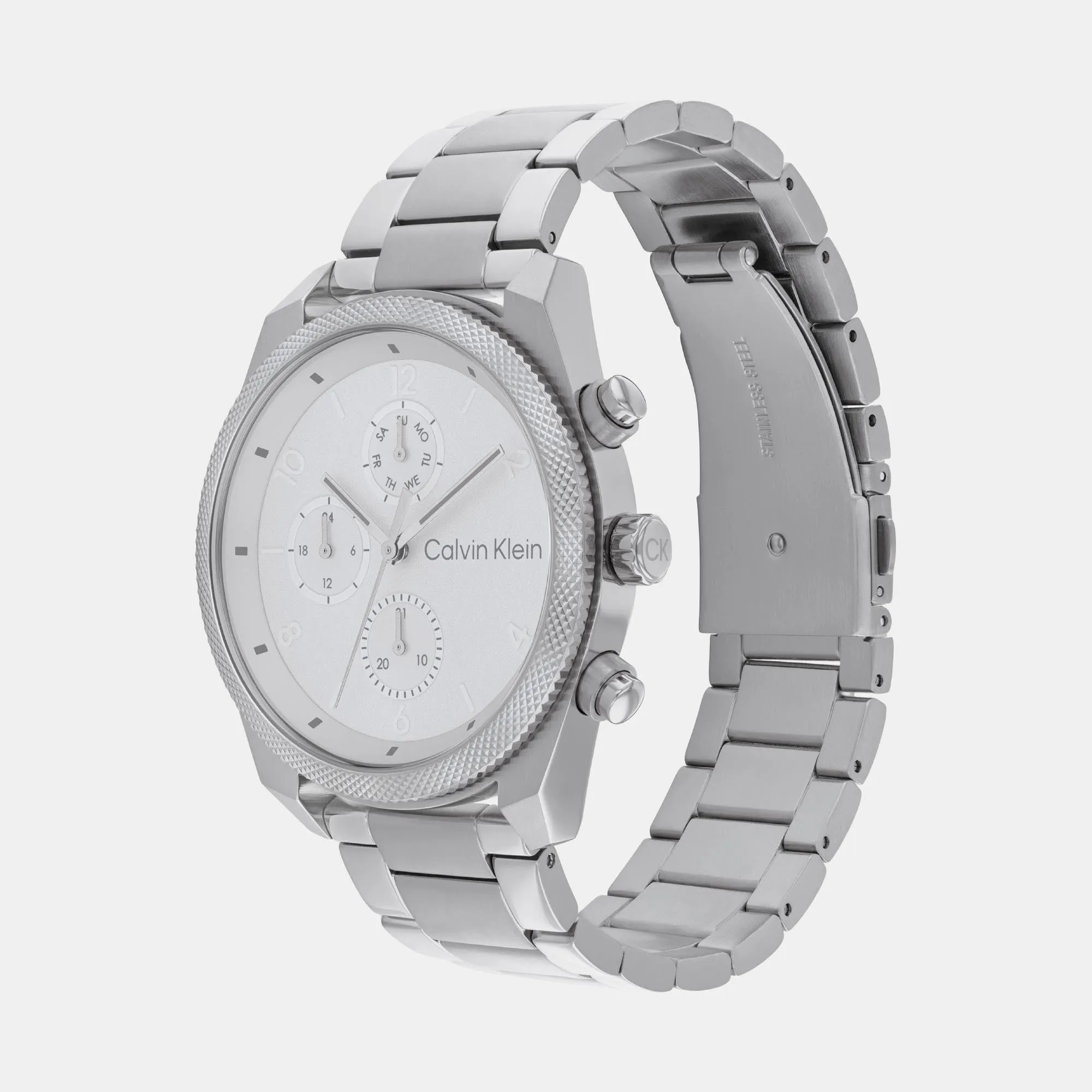 Impact Men Silver Chronograph Stainless Steel Watch 25200356