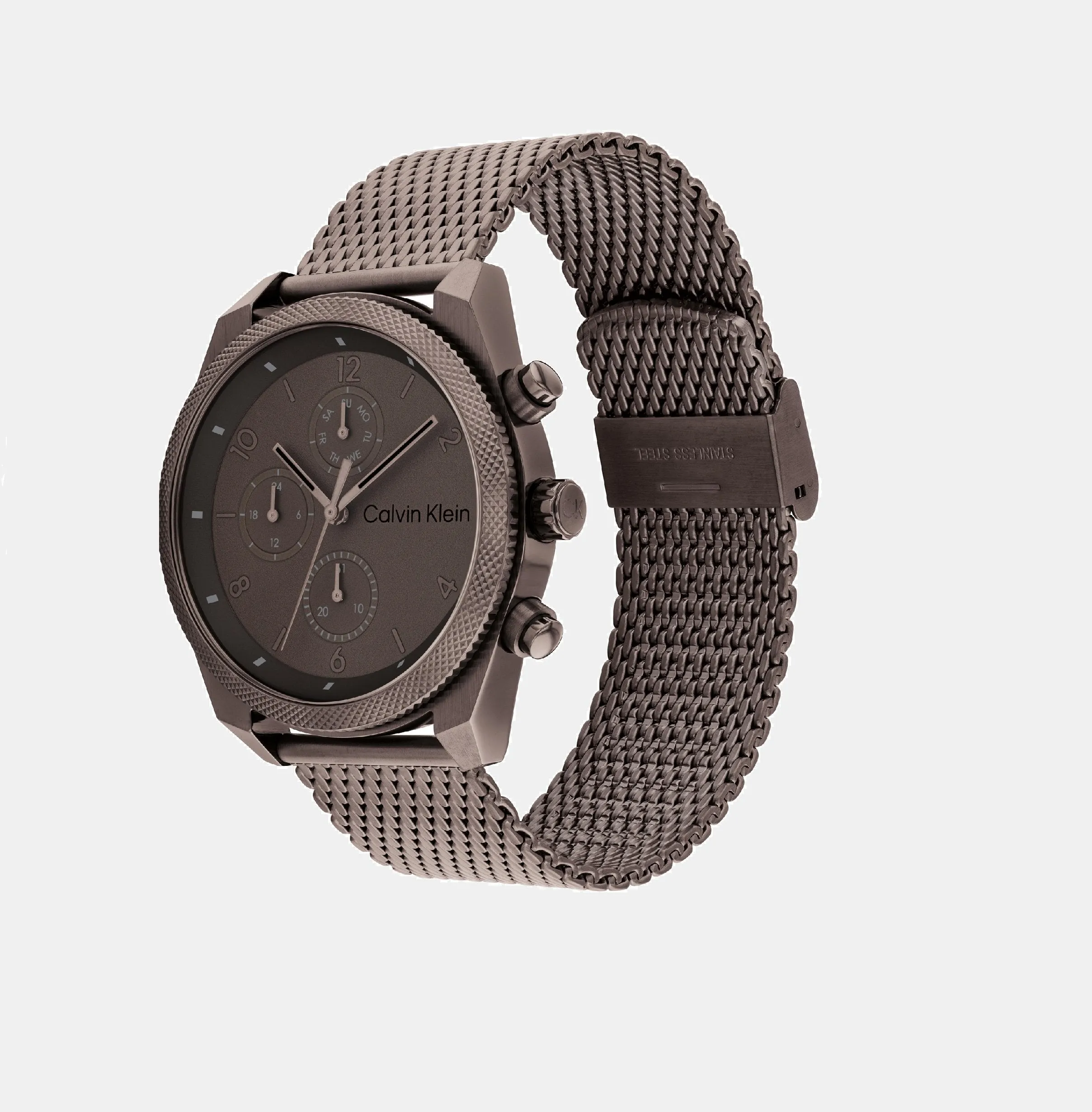 Impact Men's Brown Multi-Function Mesh Watch 25200361