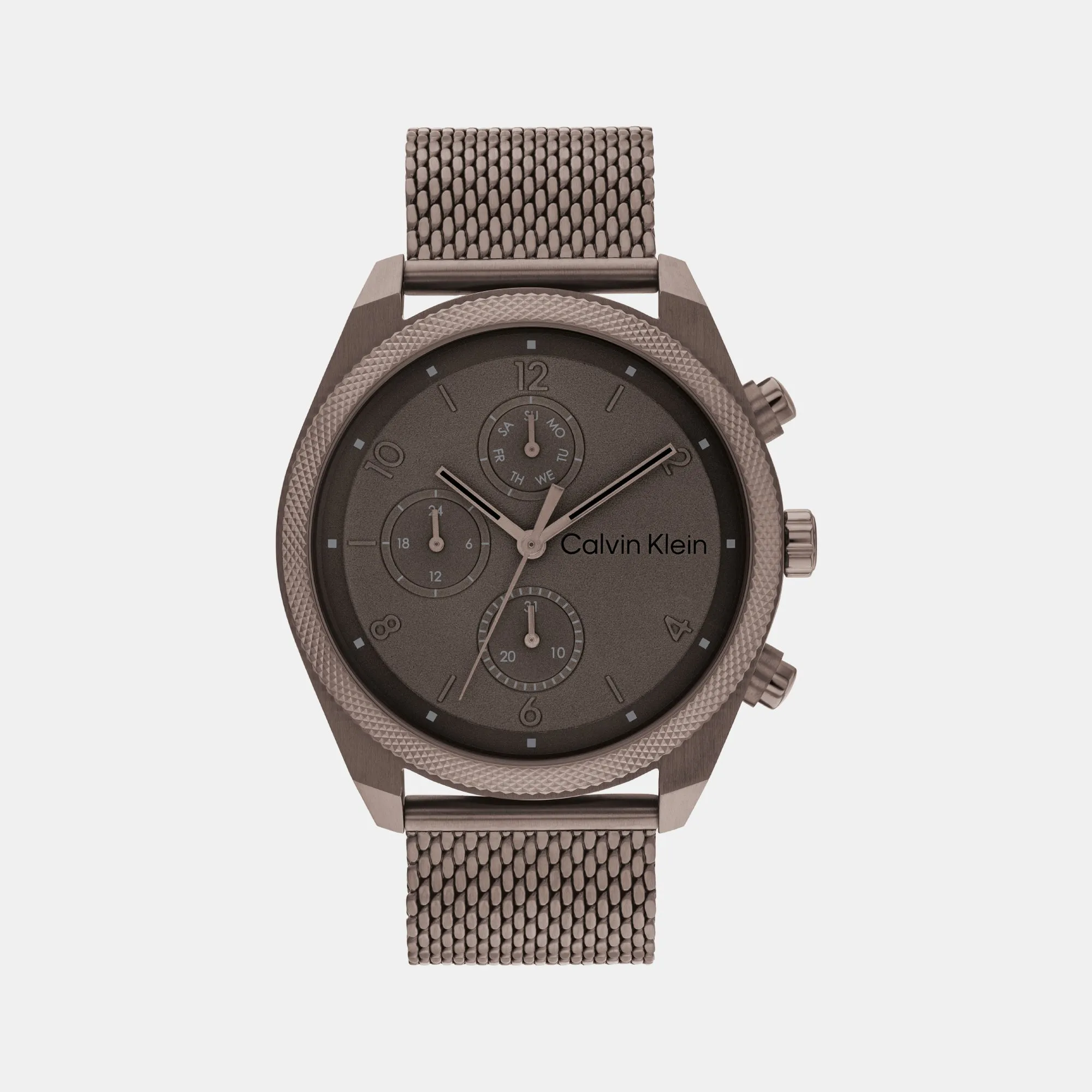 Impact Men's Brown Multi-Function Mesh Watch 25200361