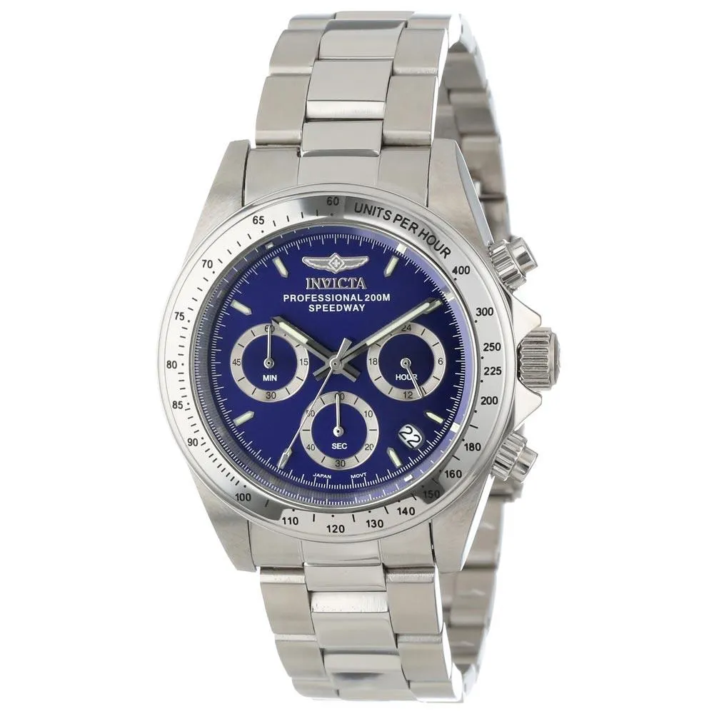 Invicta 14382 Men's Blue Dial Stainless Steel Speedway Chronograph