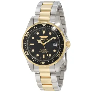 Invicta 8934 Men's Two Tone Yellow Steel Bracelet Quartz Pro Diver
