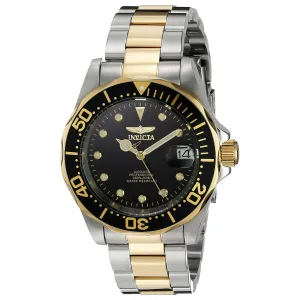 Invicta Men's Automatic Dive Watch - Pro Diver Black Dial Two Tone Bracelet | 17043