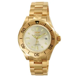 Invicta Men's Automatic Stainless Steel Watch - Grand Diver Gold Tone Dial | 3051