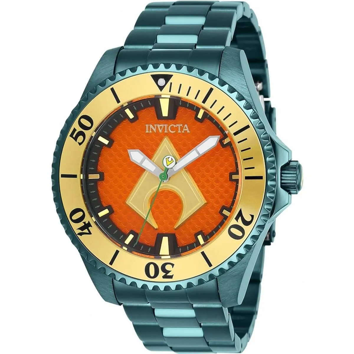 Invicta Men's Automatic Watch - DC Comics Orange Dial Green Bracelet | 27139