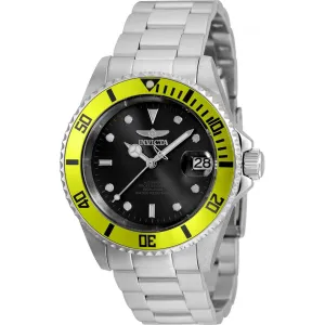 Invicta Men's Automatic Watch - Pro Diver Black Dial Stainless Steel Bracelet | 35842