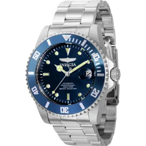 Invicta Men's Automatic Watch - Pro Diver Blue Dial Silver Steel Bracelet | 36972