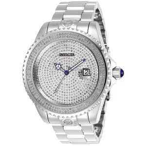 Invicta Men's Automatic Watch - Pro Diver Diamond Pave Dial Steel Bracelet | 29244