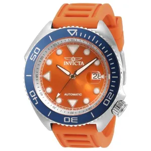 Invicta Men's Automatic Watch - Pro Diver Orange and Silver Dial Strap | 30422