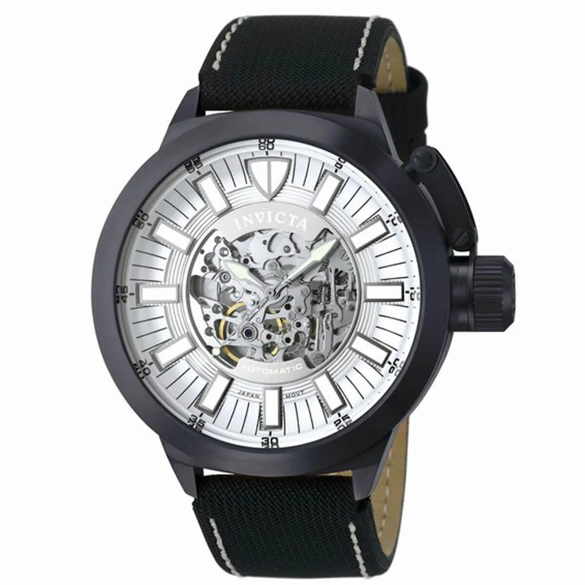 Invicta Men's Automatic Watch - Signature Corduba Black Leather Strap | 7138