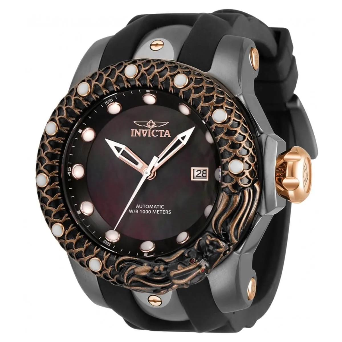 Invicta Men's Automatic Watch - Venom Mother of Pearl Dial Rotating Bezel | 33602