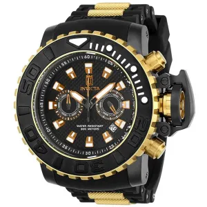 Invicta Men's Chrono Watch - Jason Taylor Two Tone Black and Yellow Gold Strap | 23719