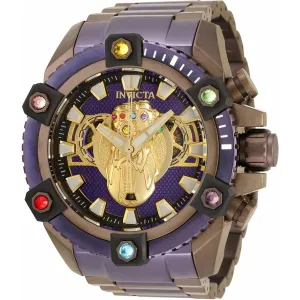 Invicta Men's Chrono Watch - Marvel Thanos Brown and Purple Steel Bracelet | 34310