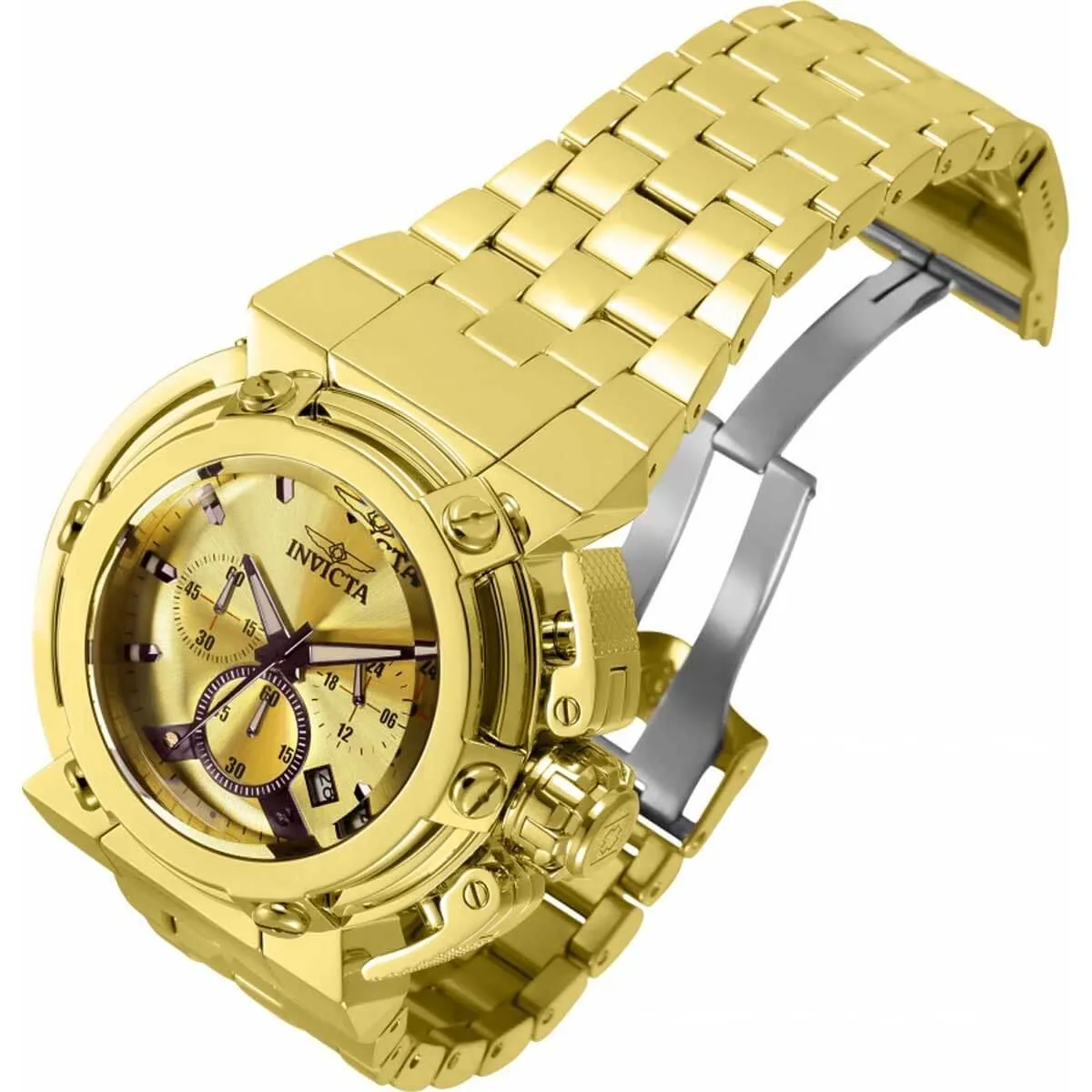 Invicta Men's Chronograph Watch - Coalition Forces Gold Tone Dial Bracelet | 34870
