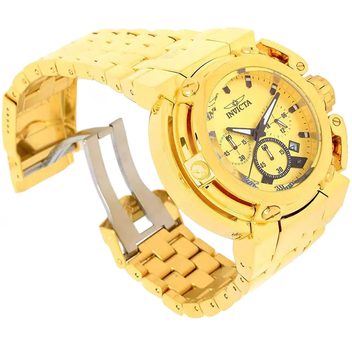 Invicta Men's Chronograph Watch - Coalition Forces Gold Tone Dial Bracelet | 34870
