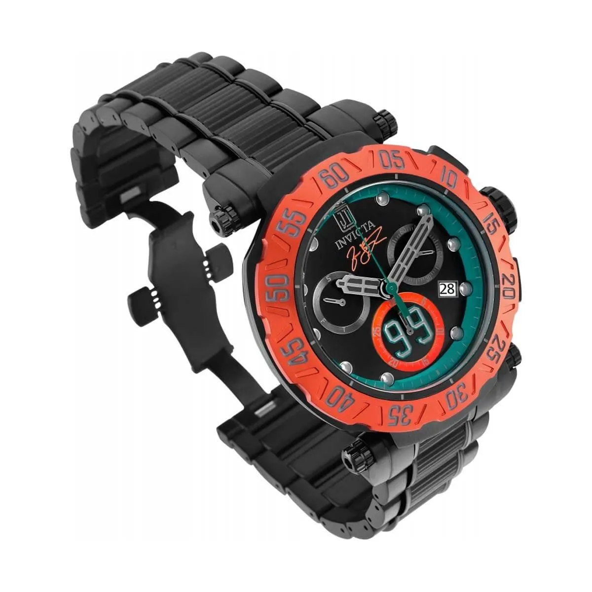 Invicta Men's Chronograph Watch - Jason Taylor Black Stainless Steel Bracelet | 32160