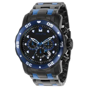 Invicta Men's Chronograph Watch - Pro Diver Black and Blue Bracelet | 37690