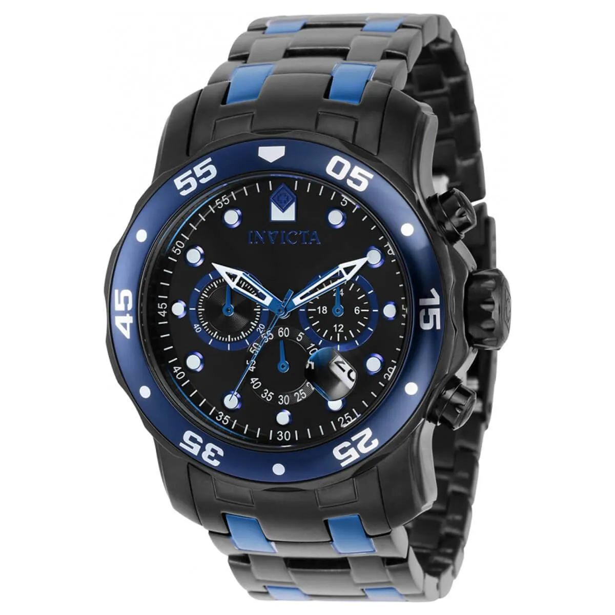 Invicta Men's Chronograph Watch - Pro Diver Black and Blue Bracelet | 37690