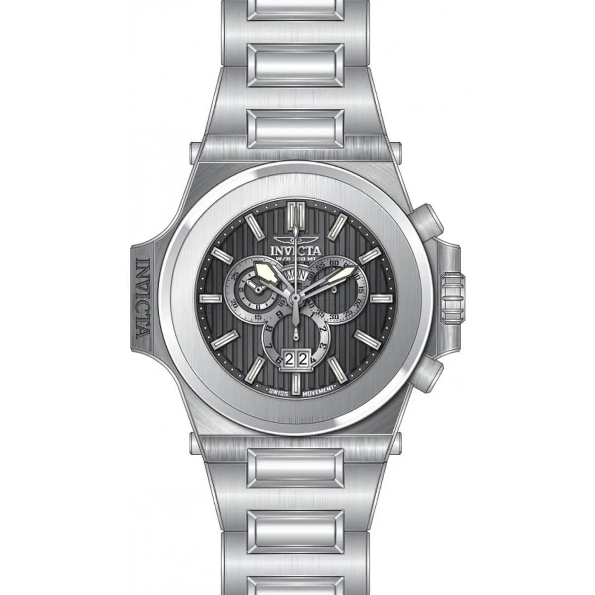 Invicta Men's Chronograph Watch - Reserve Akula Gunmetal Dial Bracelet | 31673