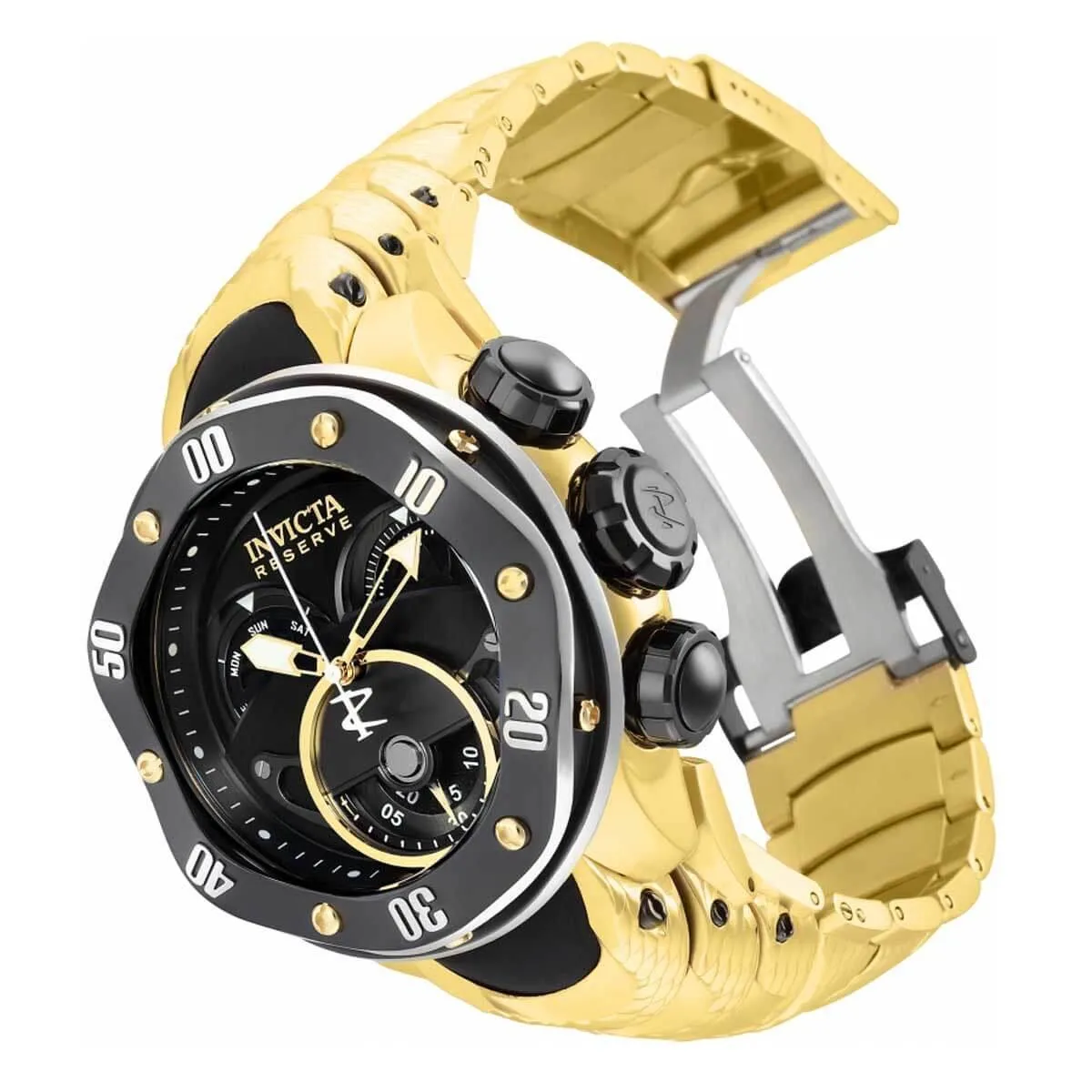Invicta Men's Chronograph Watch - Reserve Kraken Yellow Gold Steel Bracelet | 33372