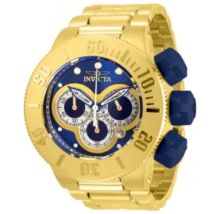Invicta Men's Chronograph Watch - Specialty Blue, Silver and Gold Dial Steel | 31542