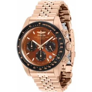 Invicta Men's Chronograph Watch - Speedway Quartz Black and Brown Dial Steel | 36736