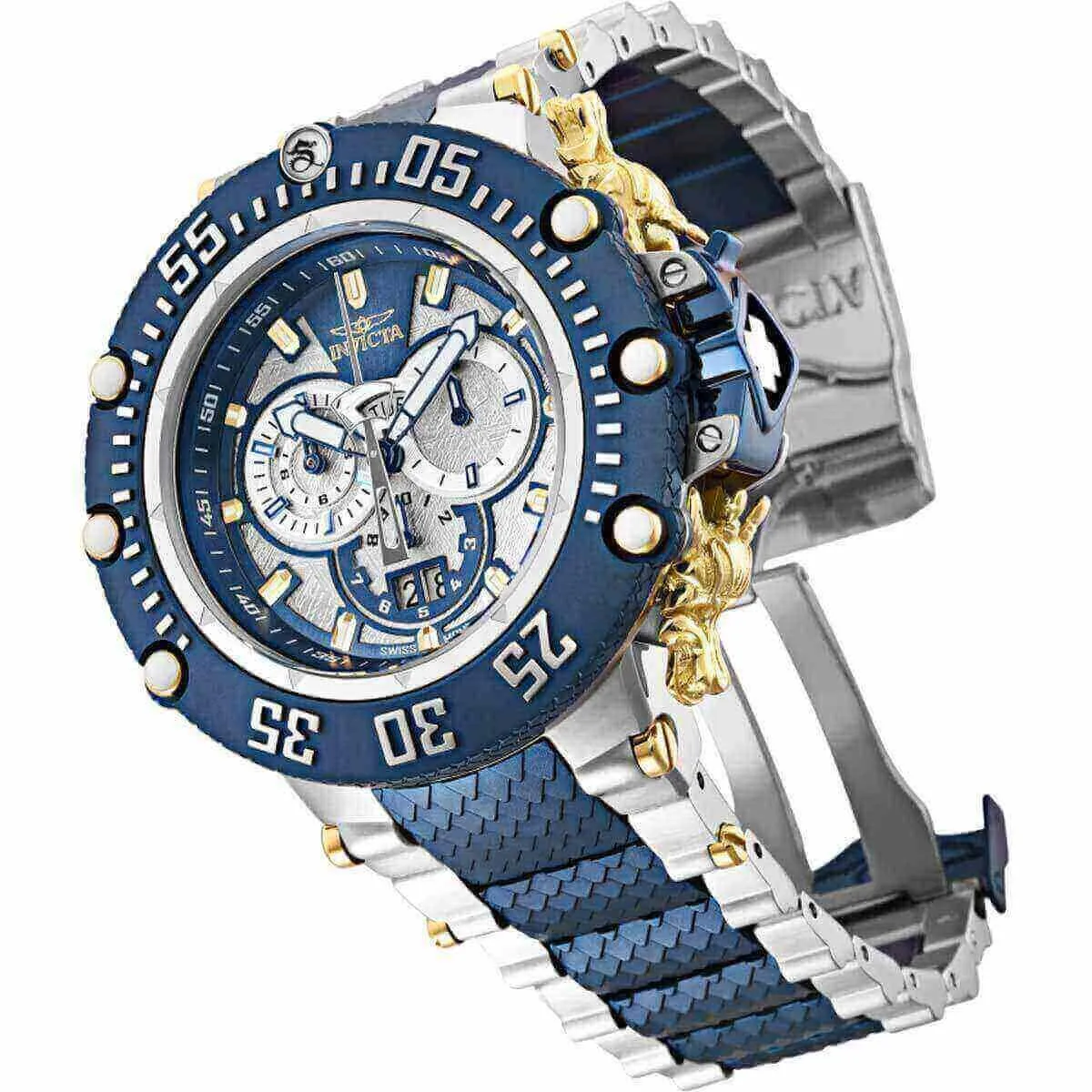 Invicta Men's Chronograph Watch - Subaqua Blue and Silver Tone Dial Bracelet | 32113
