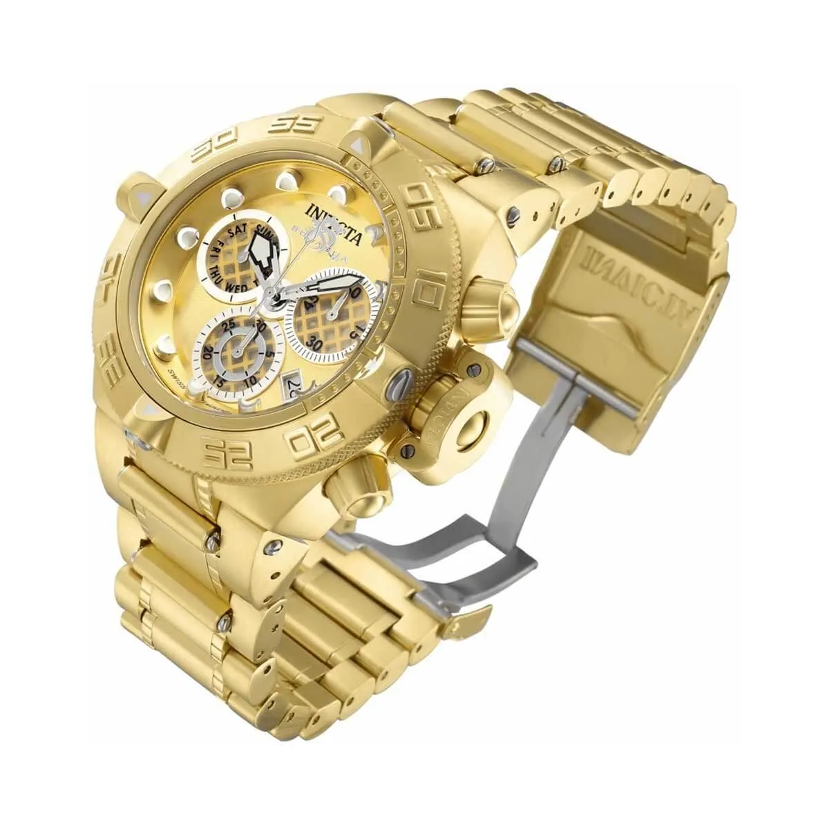 Invicta Men's Chronograph Watch - Subaqua Noma IV Gold Tone Dial Bracelet | 37589