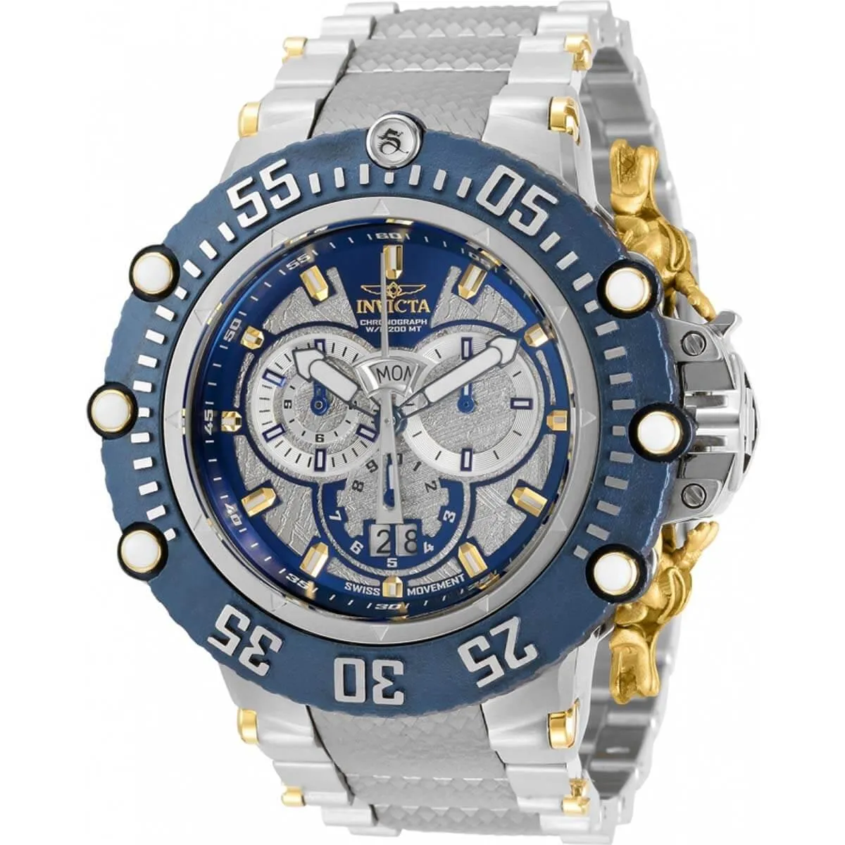 Invicta Men's Chronograph Watch - Subaqua Noma VII Blue and Silver Tone Dial | 32115