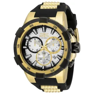 Invicta Men's Quartz Watch - Aviator Chronograph Silver Tone Dial Strap | 33289