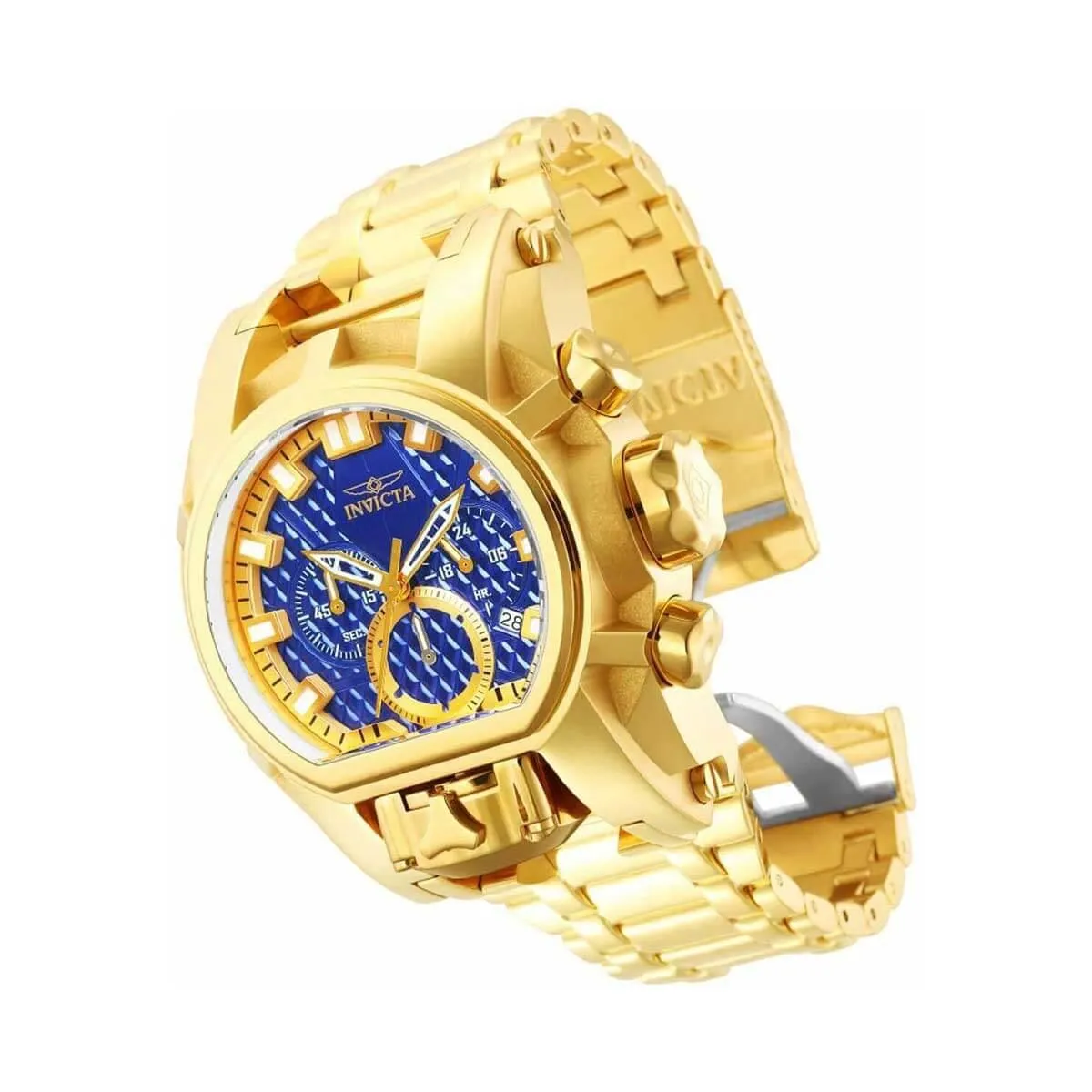 Invicta Men's Quartz Watch - Bolt Chronograph Yellow Gold Steel Bracelet | 31552