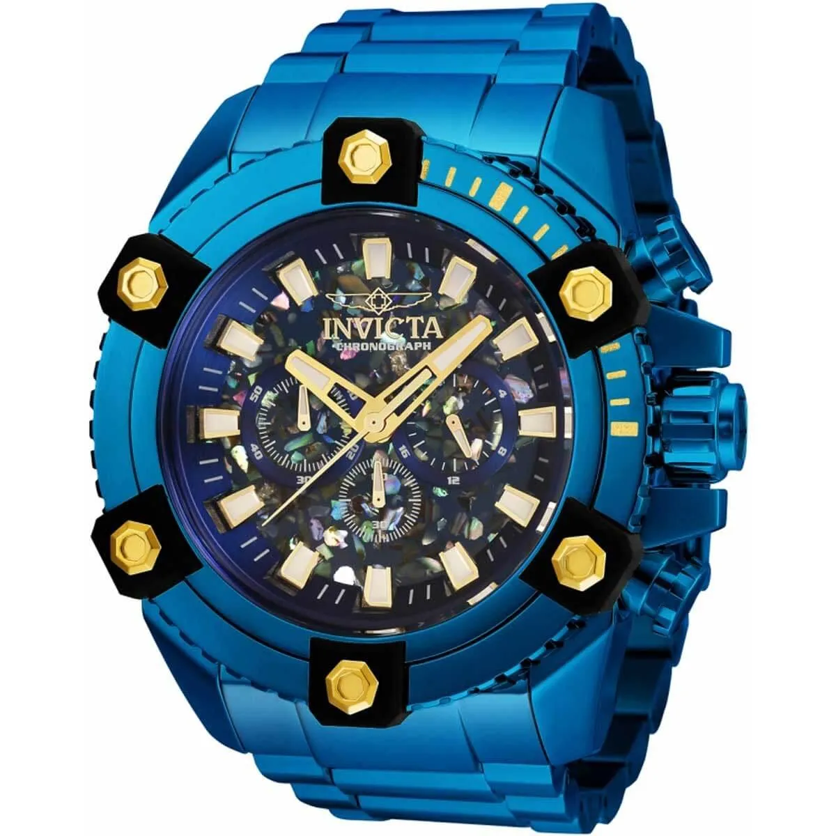Invicta Men's Quartz Watch - Coalition Forces Chronograph Blue Steel Bracelet | 35977