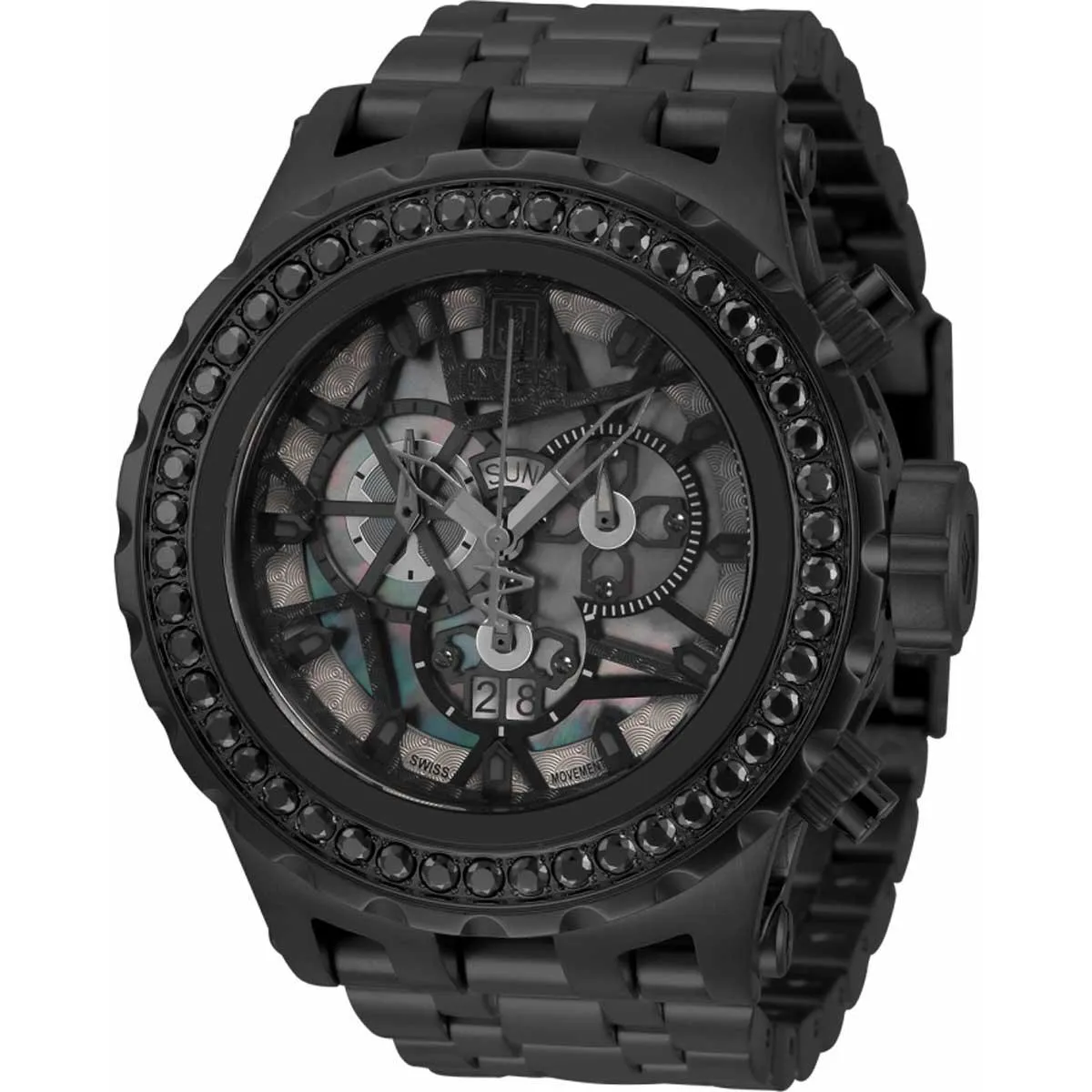 Invicta Men's Quartz Watch - Jason Taylor Chronograph Black Steel Bracelet | 33989