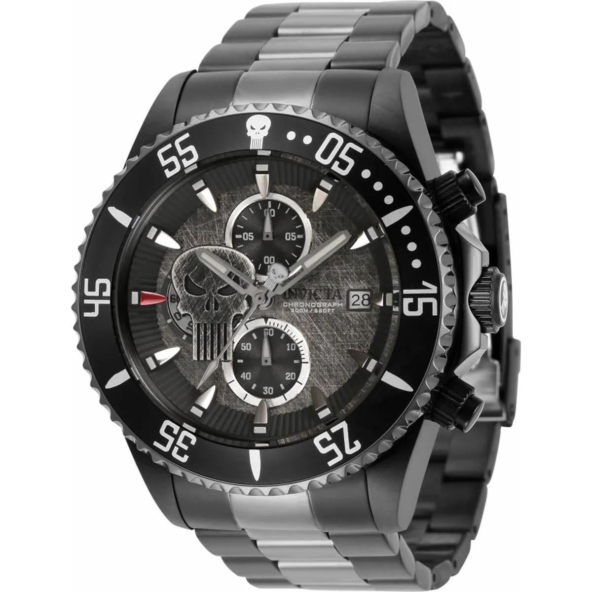 Invicta Men's Quartz Watch - Marvel Punisher Chronograph Two Tone Bracelet | 34623