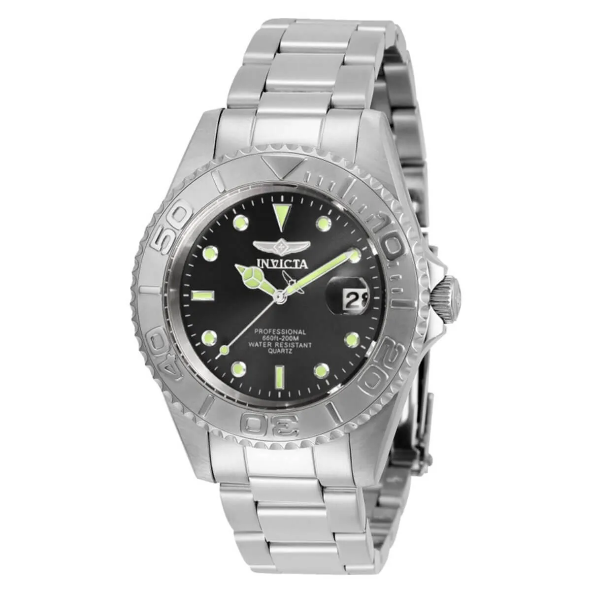Invicta Men's Quartz Watch - Pro Diver Black Dial Stainless Steel | 29937