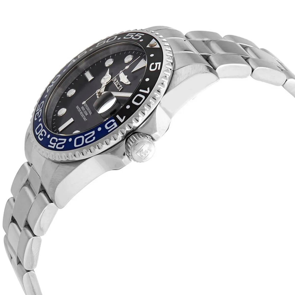 Invicta Men's Quartz Watch - Pro Diver Black Dial Stainless Steel Bracelet | 33252