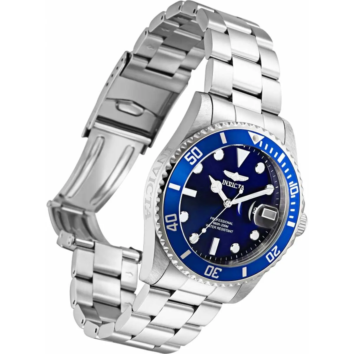 Invicta Men's Quartz Watch - Pro Diver Blue Dial Stainless Steel Bracelet | 33267